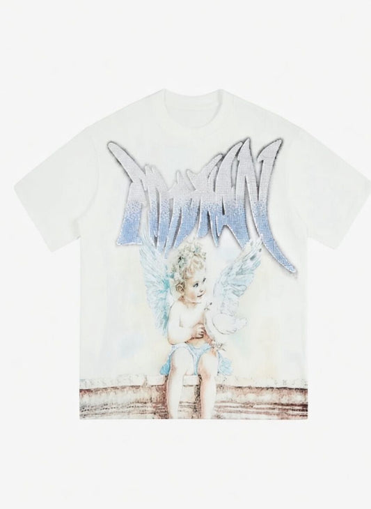 Keyden-Camiseta Peace Dove Angel