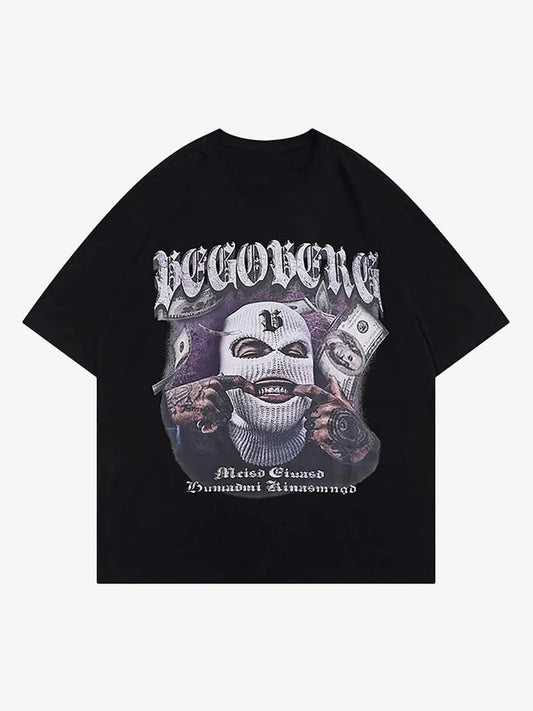 Camiseta con retrato gangster